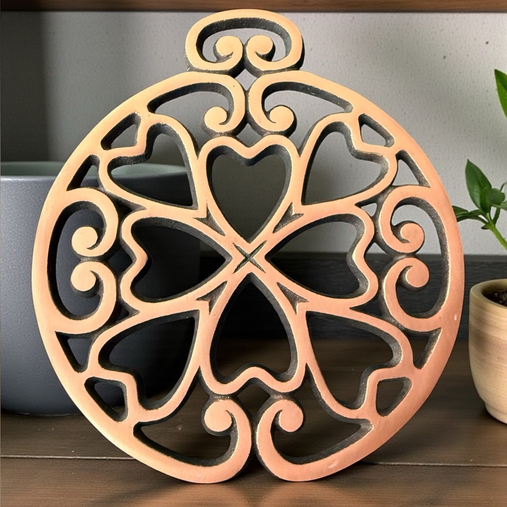 Pampered Chef Round-Up From the Heart Trivet Hot Pad 2007